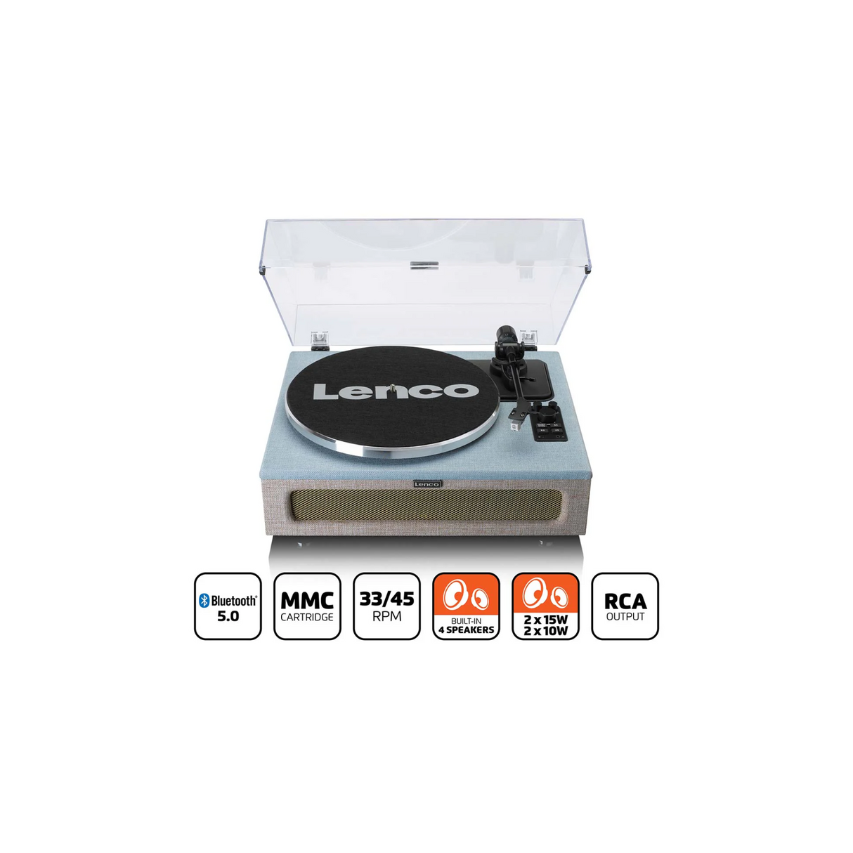 Lenco LS-440BUBG - Record Player with built-in speakers (Sky Blue)