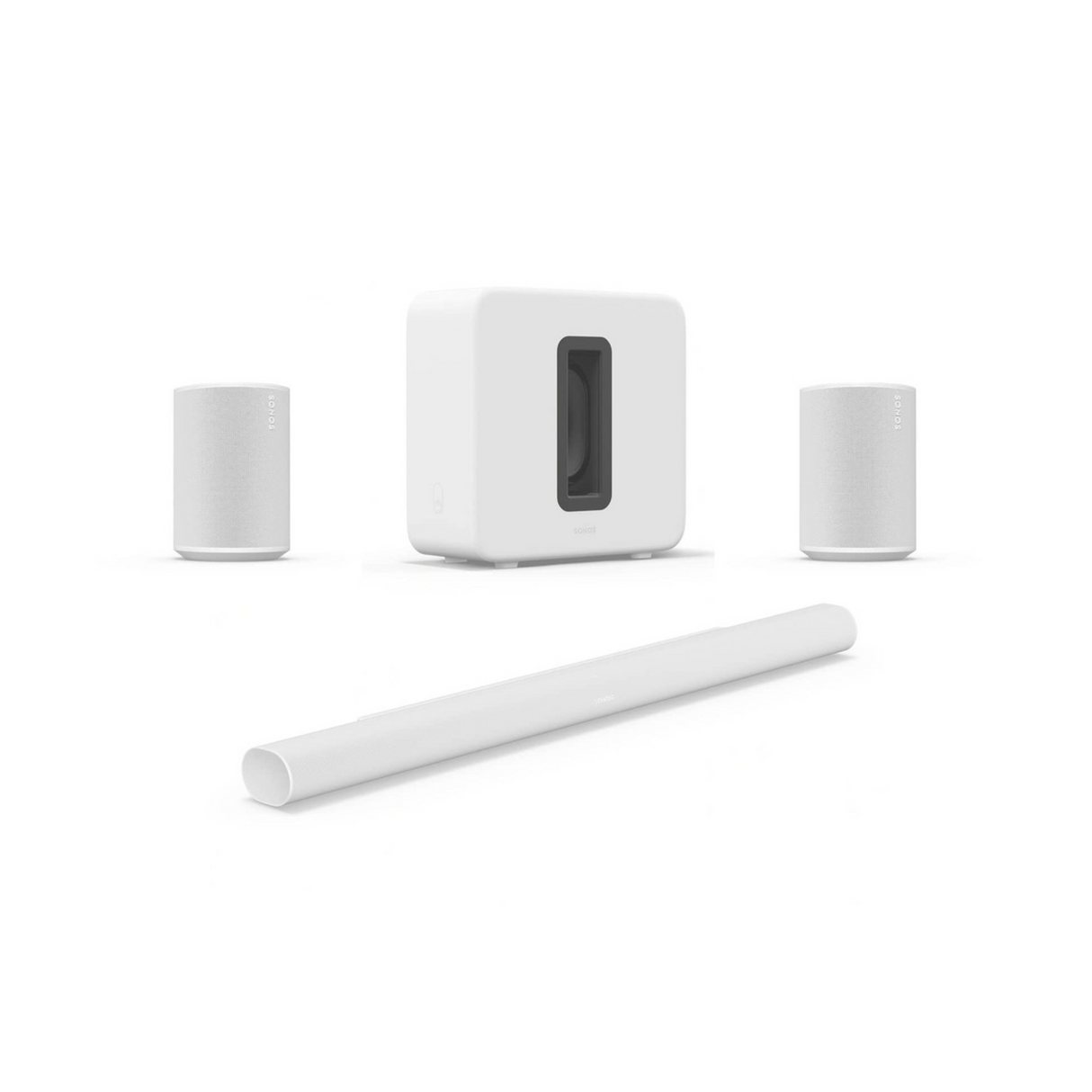 Sonos Arc Ultra With Sonos Era 100 & Sonos Sub Gen 4 - Premium Immersive 5.1 Soundbar Bundle Pack (White)