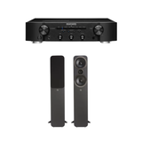 Marantz PM6007 Stereo Amplifier (Black) + Q Acoustics 3050i Floor Standing Speaker (Black) (Pair) (Stereo Bundle Package)