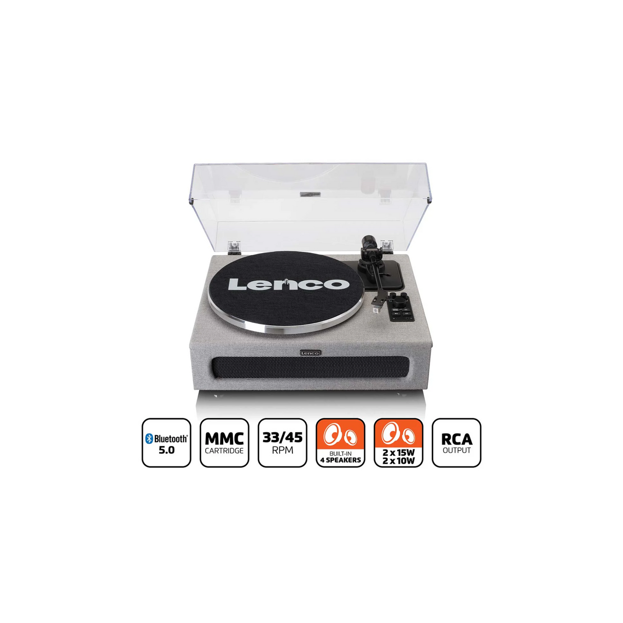 Lenco LS-440BUGY - Record Player with built-in speakers (Grey)