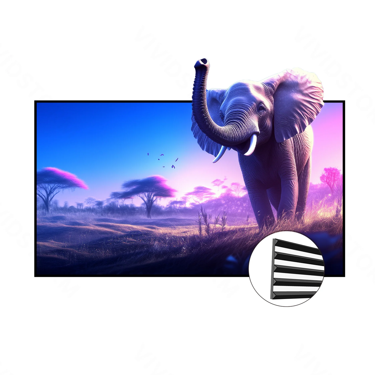 Vividstorm Fusion ALR - 120 Inches Fixed Frame Enhanced Long Throw ALR Projector Screen