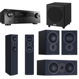 Denon AVR-X250BT 5.1 Channel AV Receiver + Mission LX-4 MKII Floor Standing Speaker + Mission LX-C1 MKII Centre Speaker + Mission LX-1 MKII Bookshelf Speaker + Mission MS-200 Active Subwoofer Subwoofer - 5.1 Home Theatre Bundle