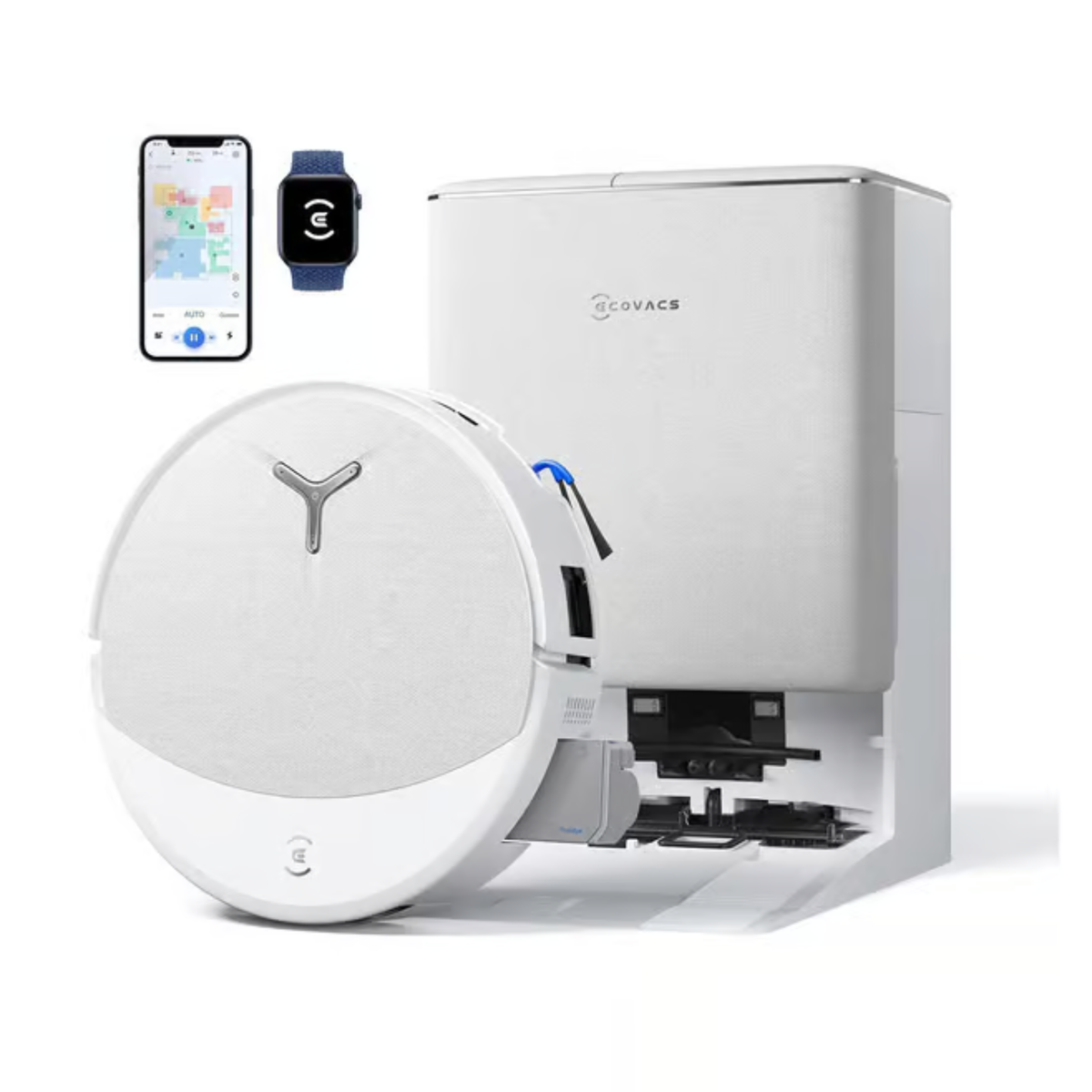 Ecovacs Deebot T90 Pro Omni - 2-in-1 Robot Vacuum Cleaner & Mop, 30000 Pa Blast Suction, Self-Empty & Self-Wash Omni Station, Extra-Long Roller, AI Re-Mop 2.0, PowerBoost Technology