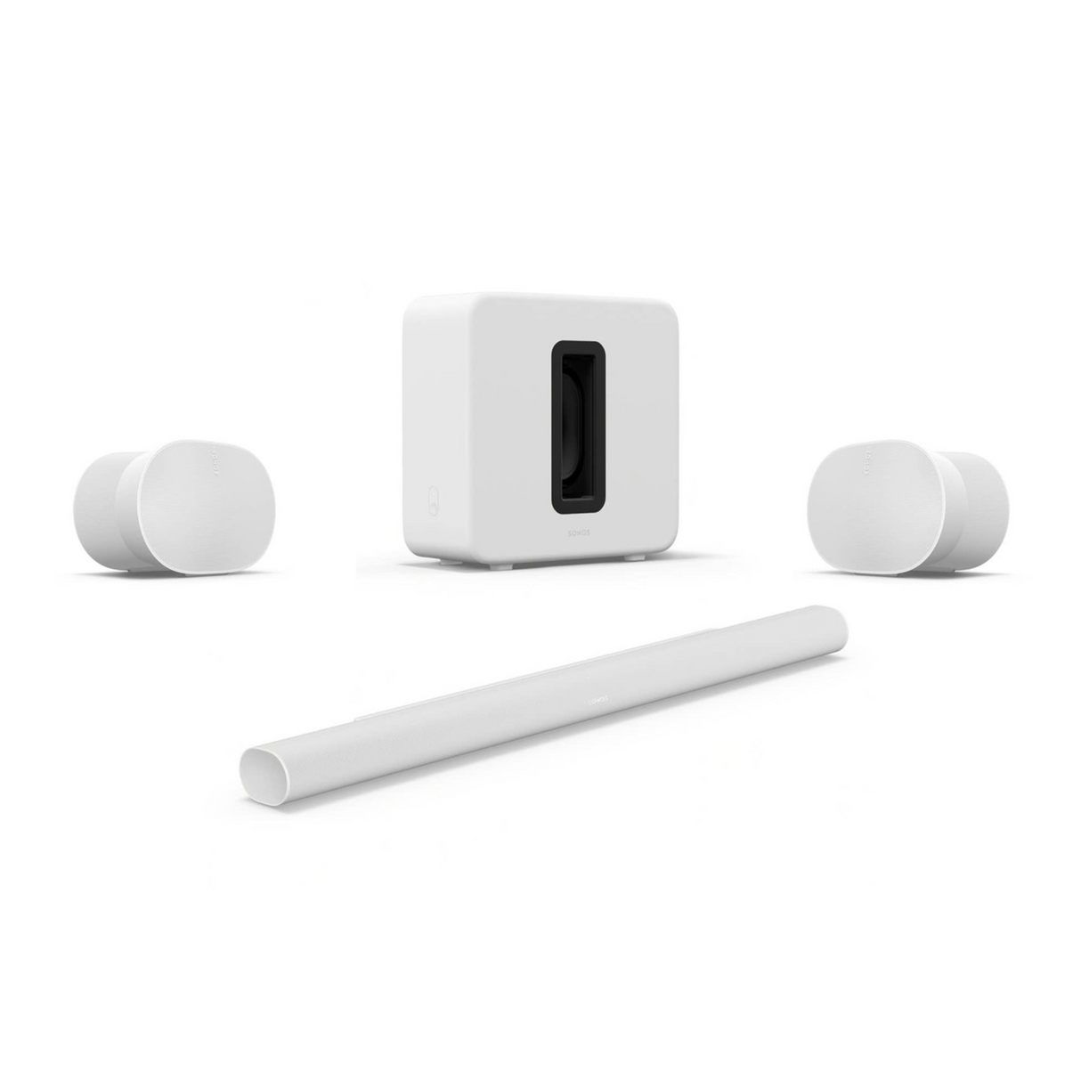 Sonos Arc Ultra With Sonos Era 300 & Sonos Sub Gen 4 - Premium Immersive 5.1 Soundbar Bundle Pack (White)