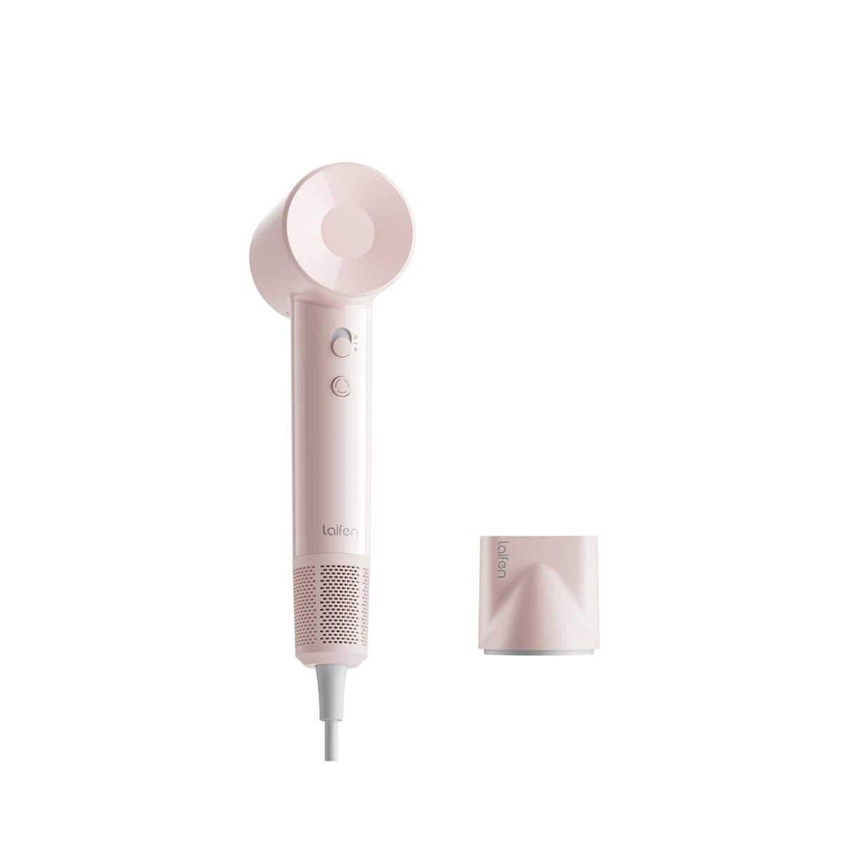 Laifen SE Lite Hair Dryer - 150 Million Negative Ionic Blow Dryer With 100,000 RPM Brushless Motor, 1400 Watt Powerful Fast Drying High-Speed Low Noise Hairdryer, Lightweight and Compact Design (Pink)