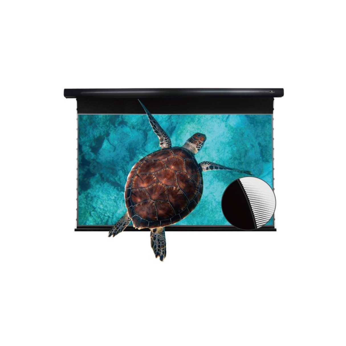 Vividstorm PRO Slimline Tab Tension Ultra short Throw Ambient Light Rejecting Drop Down Motorised Projection Screen 100 Inches