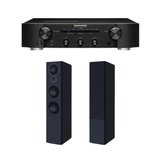 Marantz PM6007 Stereo Amplifier (Black) + Mission LX-6 MKII - 3-Way Floor Standing Speaker (Stereo Bundle Package)