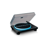 Lenco LS-50LED BK - Record Player with PC encoding, speakers and lights (Black)