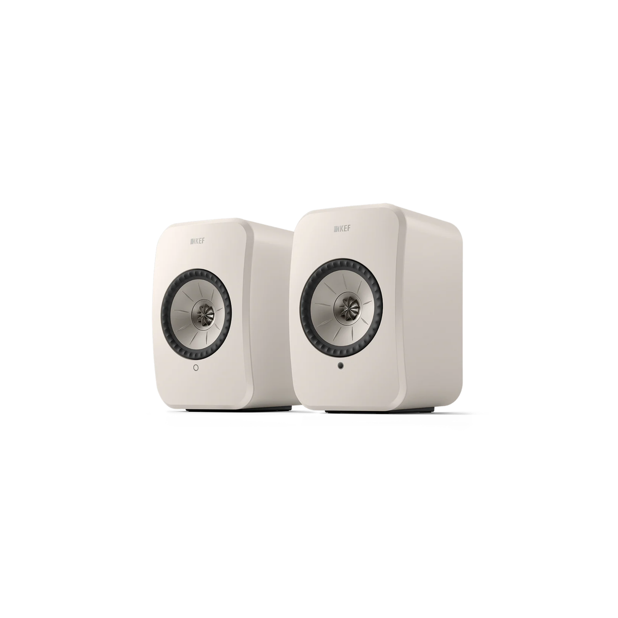 KEF LSX II LT Wireless Streaming Powered/Active Bookshelf Speaker (Pair) (Stone White)