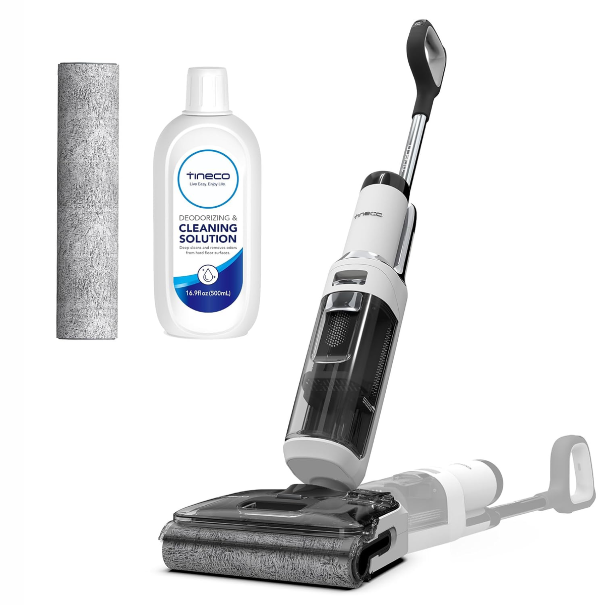 Tineco Floor One S6 Stretch Max - Cordless Wet Dry Vacuum Cleaner, 180°Lay-Flat Smart Vacuum Mop, 60 Minutes Long Runtime 158℉ Flashdry Self-Cleaning, Dual-Sided Edge Cleaning