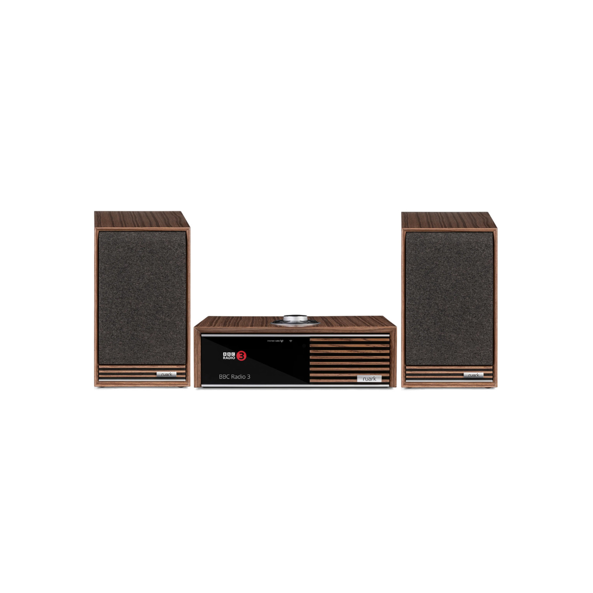 Ruark Audio R610 Streaming Music System & Ruark Audio Sabre-R Bookshelf Speakers (Fused Walnut) (Bundle)