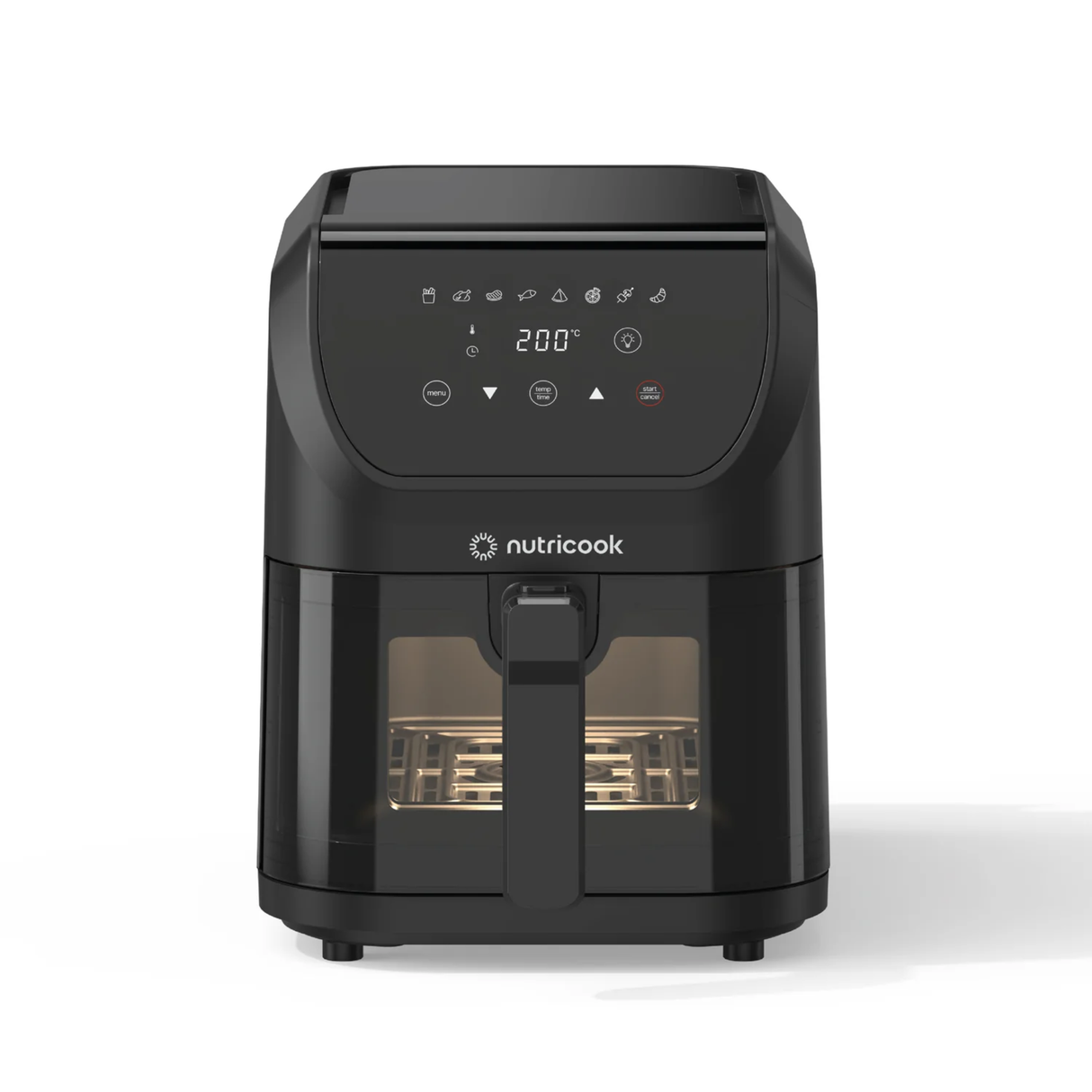 Nutricook Slim XL 7.6L Air Fryer with 100% Toxin-Free Ceramic Coating—No PTFE, PFAS, PFOA or Microplastics, Clear Window, Light & Extra-Large Basket