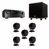 Denon AVR-X250BT 5.1 AV Receiver + Morel Soundspot SP-1 with Morel Sub-8X subwoofer - 5.1 Speaker Package (Black) (Bundle Pack Combo)