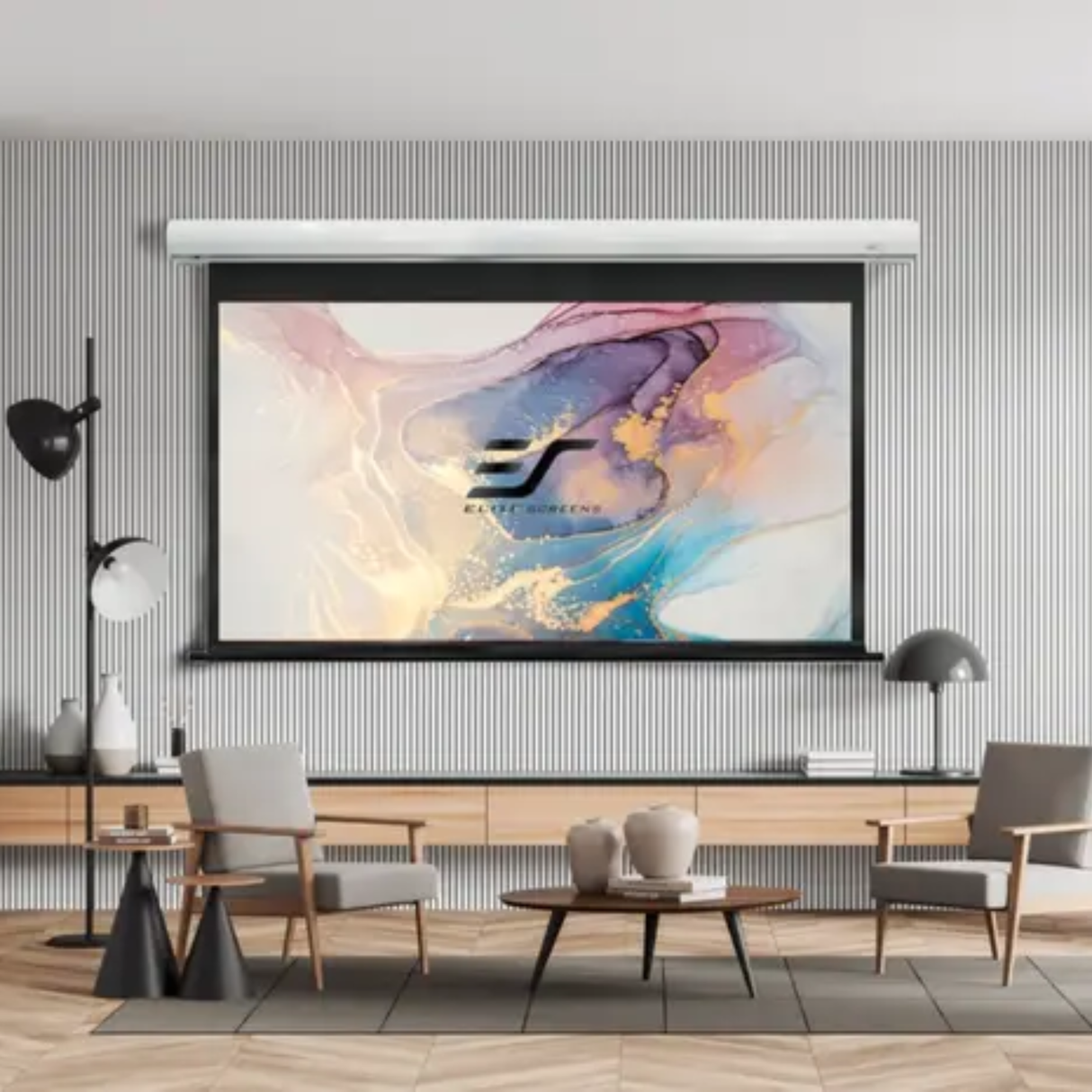 Elite Screens SK84XHW-E24 Saker Premium - 84 Inches 16:9 Motorised Projection Screen