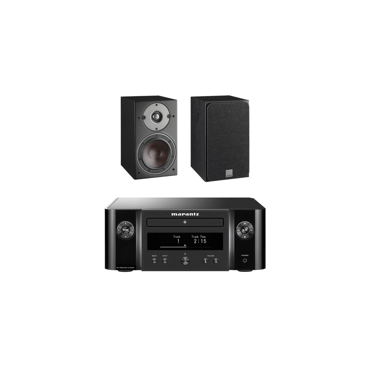 Marantz MCR-612 Network CD receiver + Dali Oberon 1 Bookshelf Speaker (Pair) (Bundle Package)