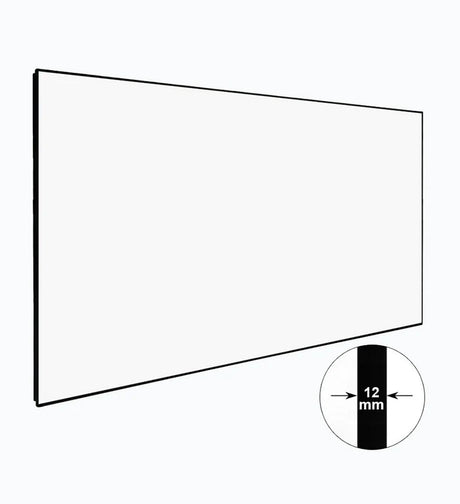 Klara AcoustiView Series AV-120W - 120 Inches 4K UHD Ultra Slim Acoustic Perforated Matte White Fixed Frame Projection Screen (16:9)