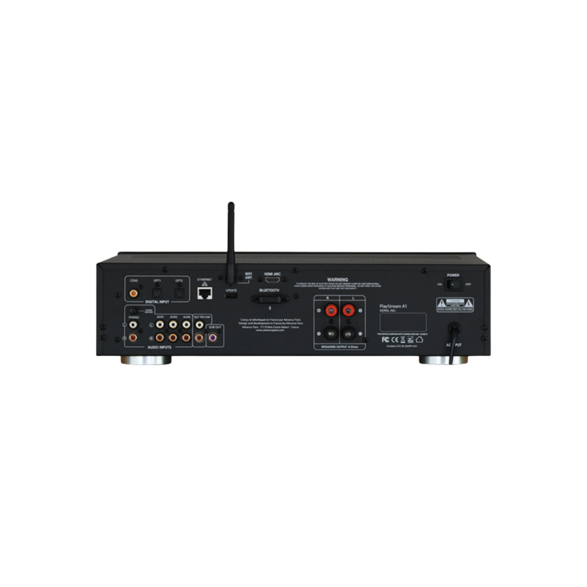 Advance Paris PlayStream A1 - Streaming Integrated Amplifier with Wi-Fi & Bluetooth