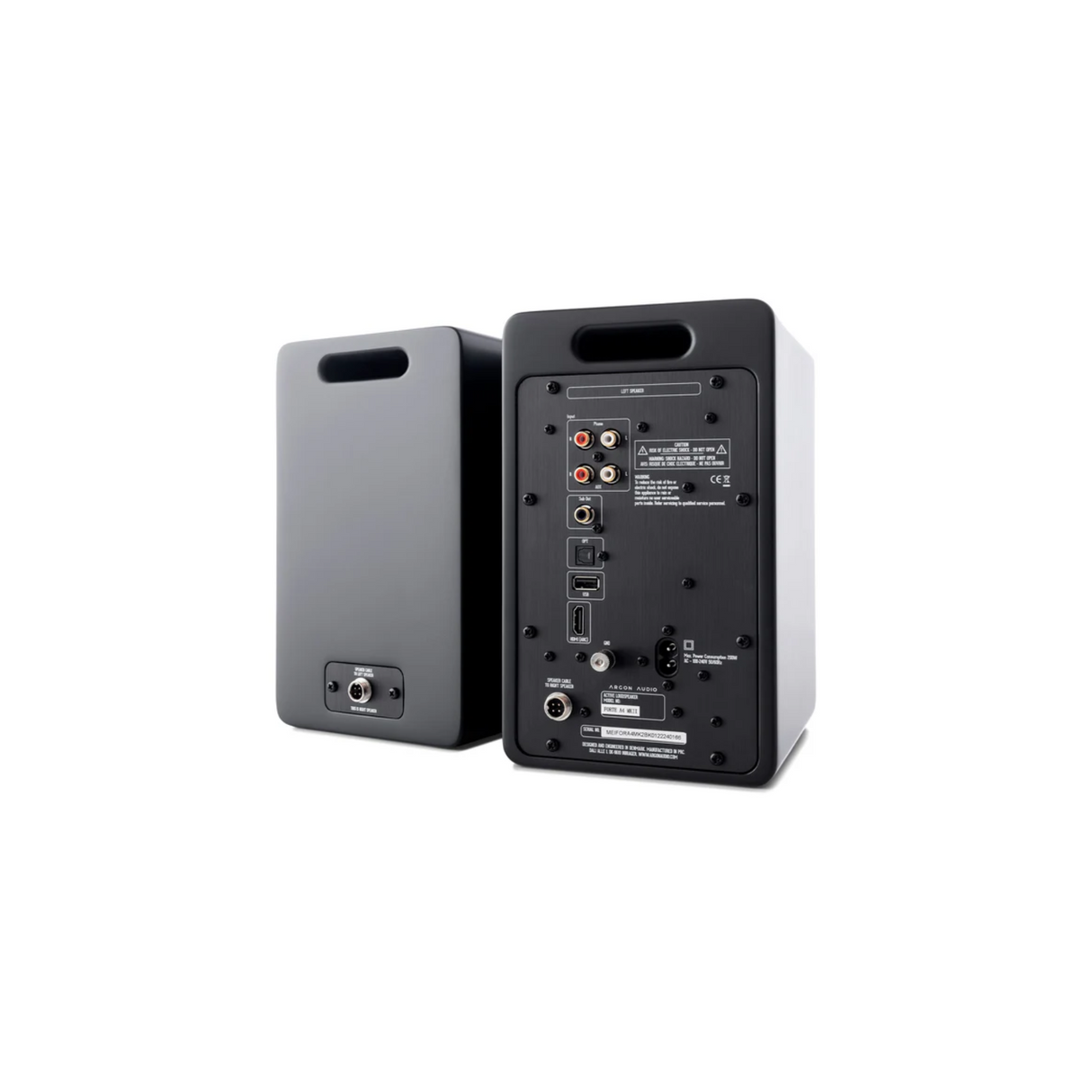 Argon Audio Forte A4 MK2 - Powered Bookshelf Speaker with HDMI ARC (Pair) (Black)