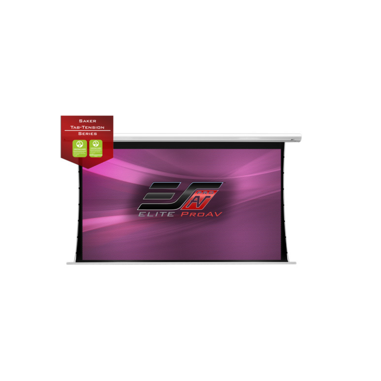 Elite Screens SKT84XHW-E12 Saker Premium - 84 Inches Tab Tension Max White 16:9 Motorised Projection Screen