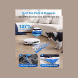 Ecovacs Deebot T50S Pro Omni - 2 in 1 Robot Vacuum Cleaner & Mop, 25000 Pa Suction, Self-Empty & Self Wash Omni-Station, ZeroTangle 3.0, Hot Air-Drying, Auto-Lift Mop, 250 Mins Runtime