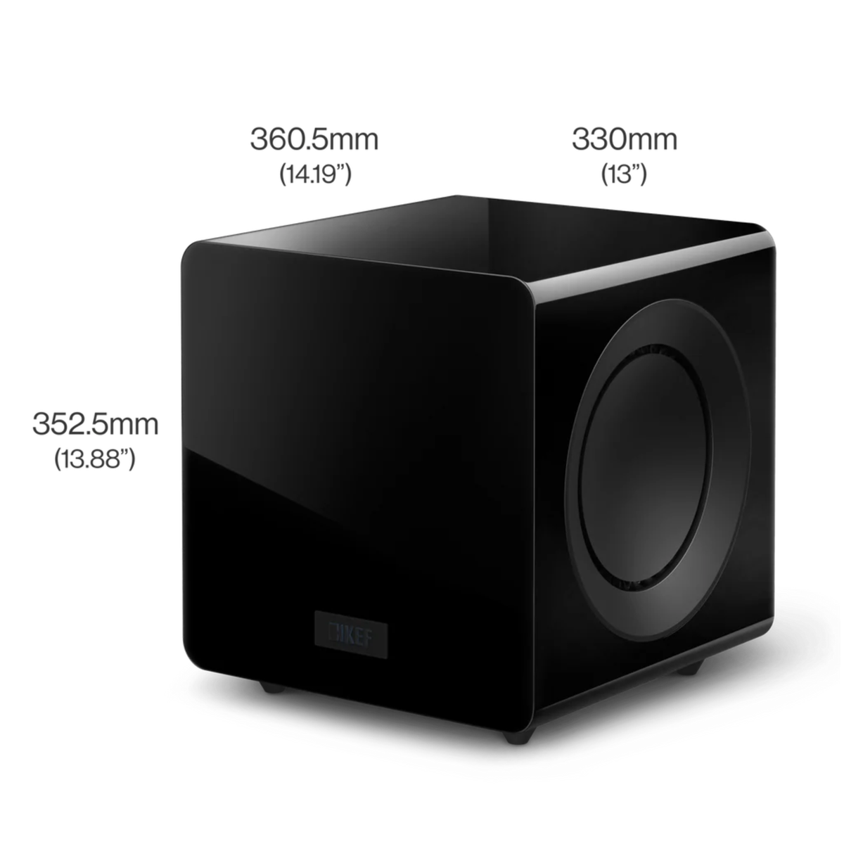 KEF KC92 - 9 Inches Powered Subwoofer (Black Gloss)