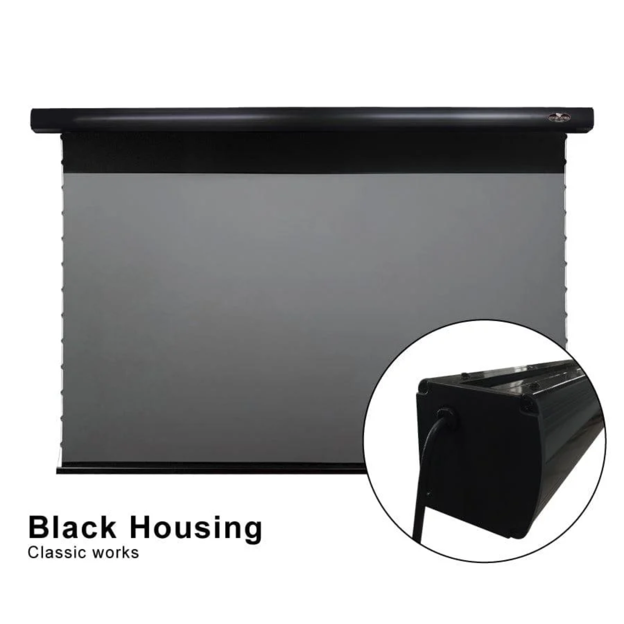 Vividstorm PRO Slimline Tab Tension Ultra short Throw Ambient Light Rejecting Drop Down Motorised Projection Screen 130 Inches