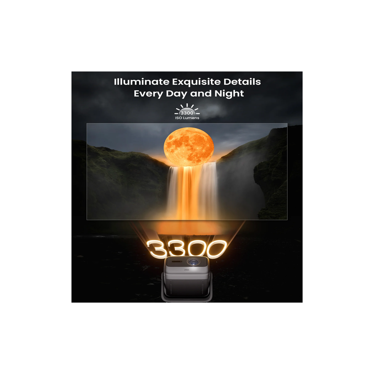 JMGO N1S Ultimate - Smart Portable 3300 Lumens Triple Laser 4K Projector