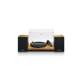 Lenco LS-500OK - Record player with built-in amplifier and Bluetooth plus Bookshelf Speakers (Wood)