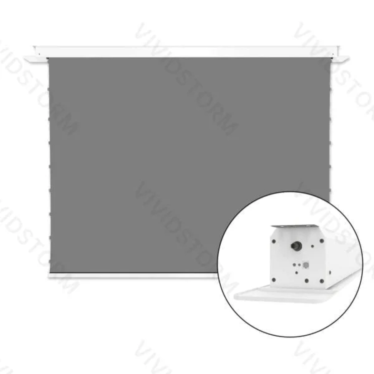 Vividstorm Phantom Recessed 120 Inches In-Ceiling Motorised Tension Obsidian Long Throw ALR Projector Screen