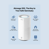 Coway Airmega 350 Air Purifier , True HEPA Filter, Large Room Air Purifier
