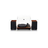 Lenco LS-600WA - Record player with built-in amplifier & Bluetooth plus 2 Bookshelf speakers (Walnut)