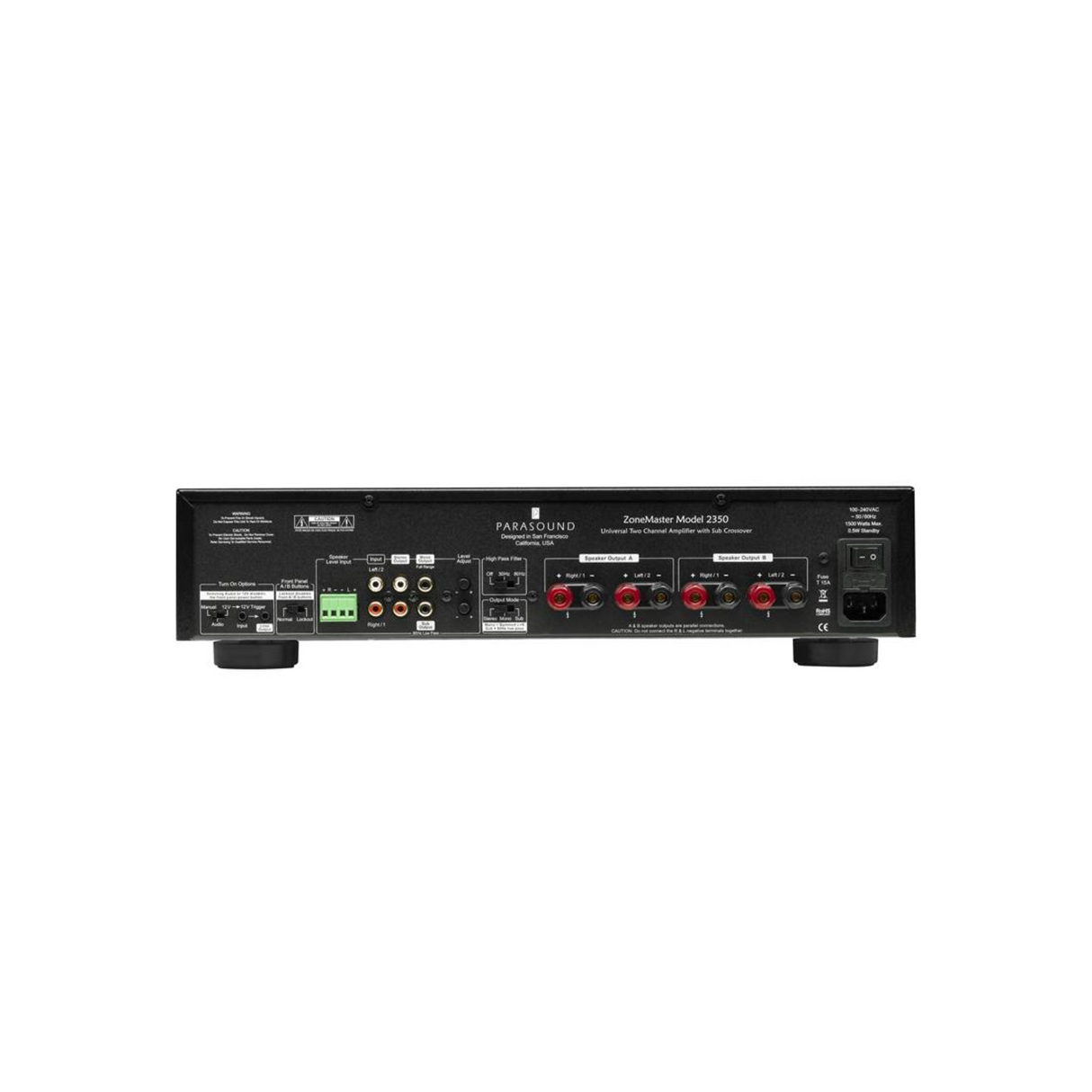 Parasound ZoneMaster 2350 - 2 Channel Stereo Power Amplifier