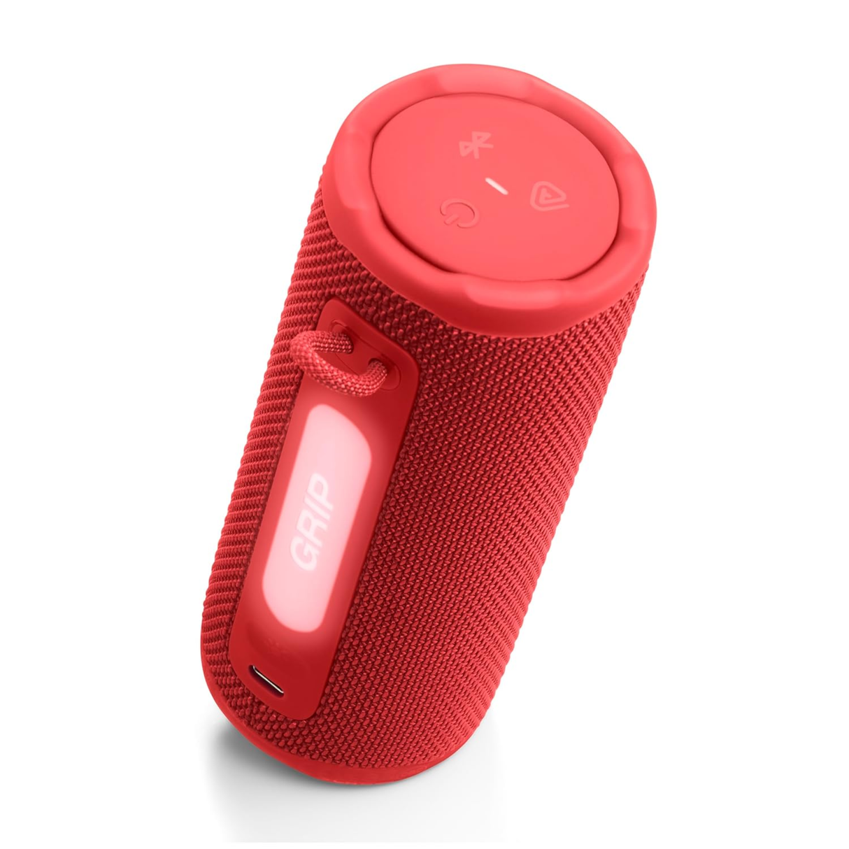 JBL Grip - Compact Bluetooth Speaker (Up to 14 Hours of Playtime, Water, Dust and Drop-Proof Multi-Speaker Connection) (Red)