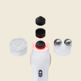 Therabody TheraFace PRO Microcurrent Facial Device - 8-in-1 Compact Face Massager, Facial Kit & Face Sculpting Tool with LED Light Therapy for Skin Tightening, Anti Wrinkle, Anti Aging (White)