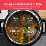Nutricook 8 QT - 7.7 Litre Stainless Steel Smart Pot 2, 1000W, 9-in-1 Electric Pressure Cooker, Slow Cooker, Rice Cooker, Steamer, Sauté, Sous Vide, Yogurt Maker, Smart Lid, Delay Start