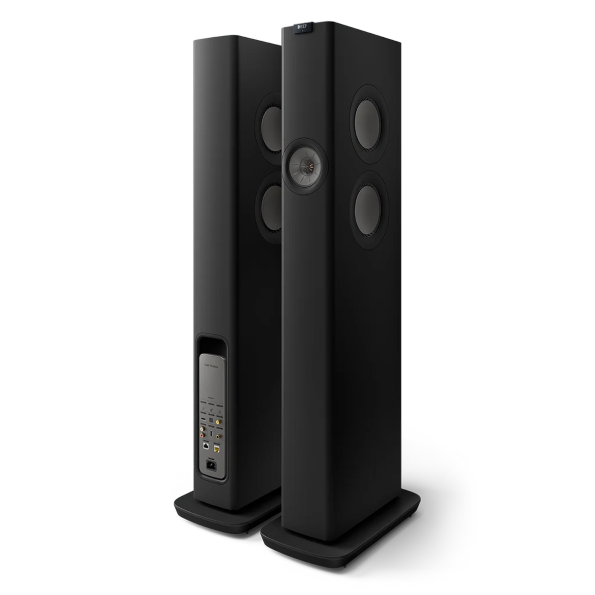 KEF LS60 - Wireless Powered Floor Standing Speakers (Pair) (Carbon Black)