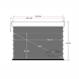Vividstorm Long Throw Obsidian Slimline Ambient Light Rejection 92 Inches Motorised Tab Tension Screen