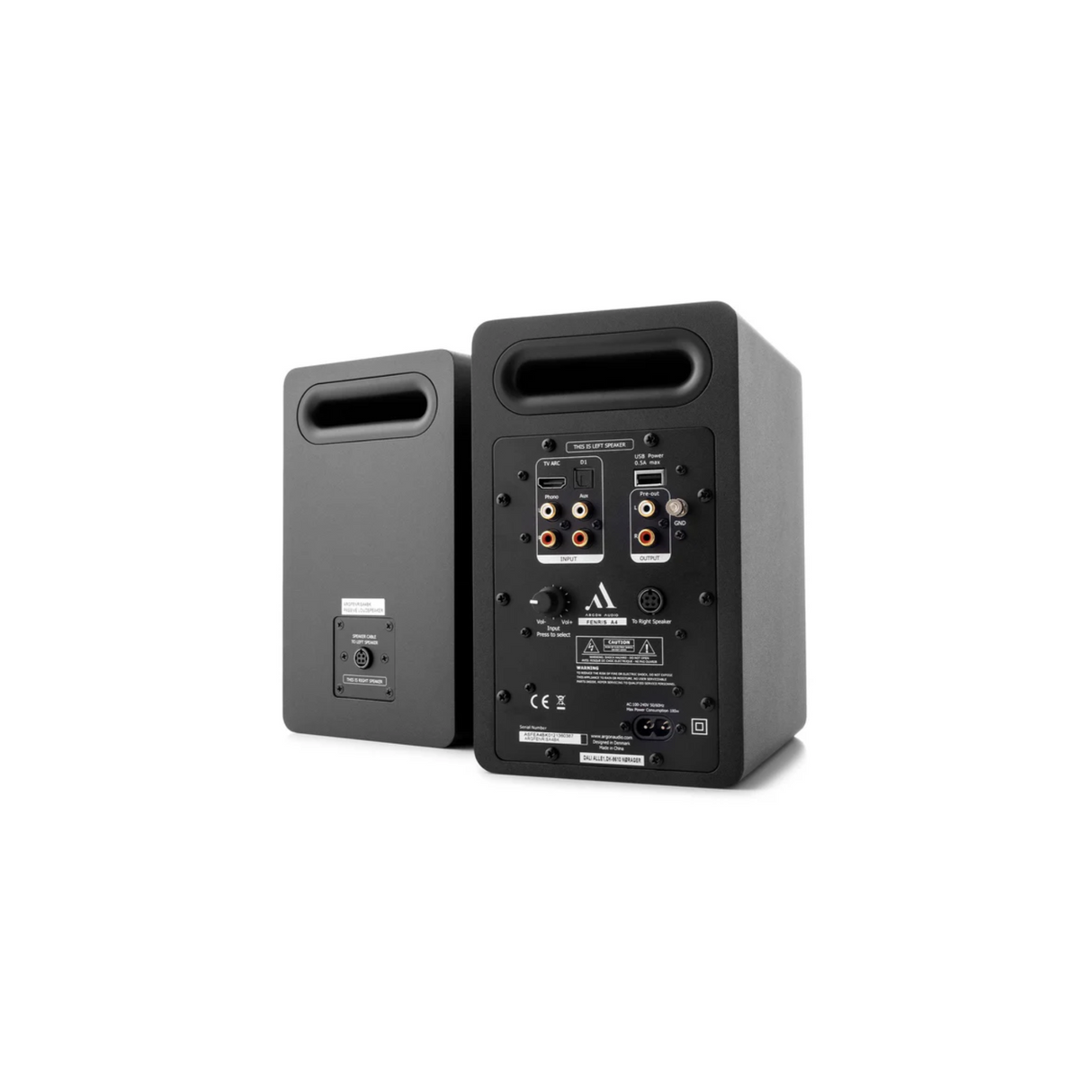 Argon Audio Fenris A4 - Wireless Powered Bookshelf Speaker With HDMI ARC (Pair) (Black)