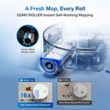 Ecovacs DEEBOT T80 Omni - 2 in 1 Robot Vacuum Cleaner & Mop, 18000 Pa, 6400 mAh Battery, OZMO Roller Real-Time Mop Washing, Self-Emptying, Hot Air Drying, AI ReMop 2.0