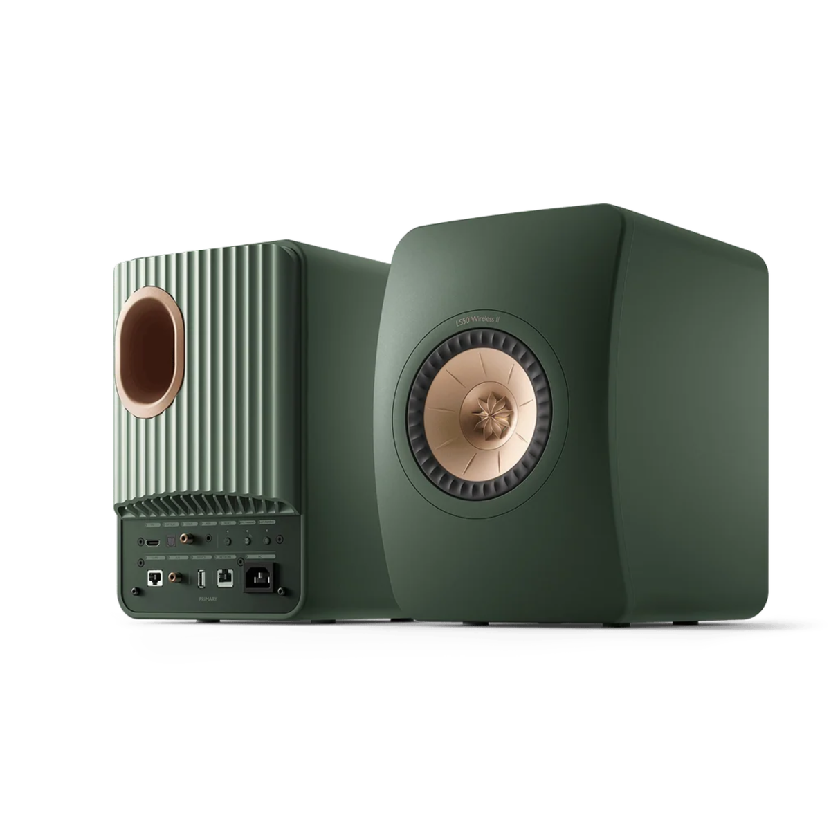 KEF LS50 Wireless 2 - Powered/Active Bookshelf Speaker (Pair) (Moss Green)