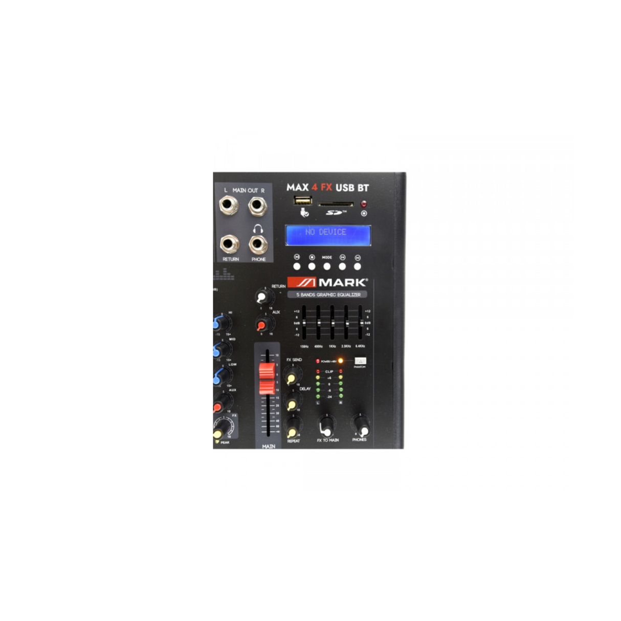 Mark MAX 4 FX USB BT Mixer - 4 Channel Mixer With Bluetooth