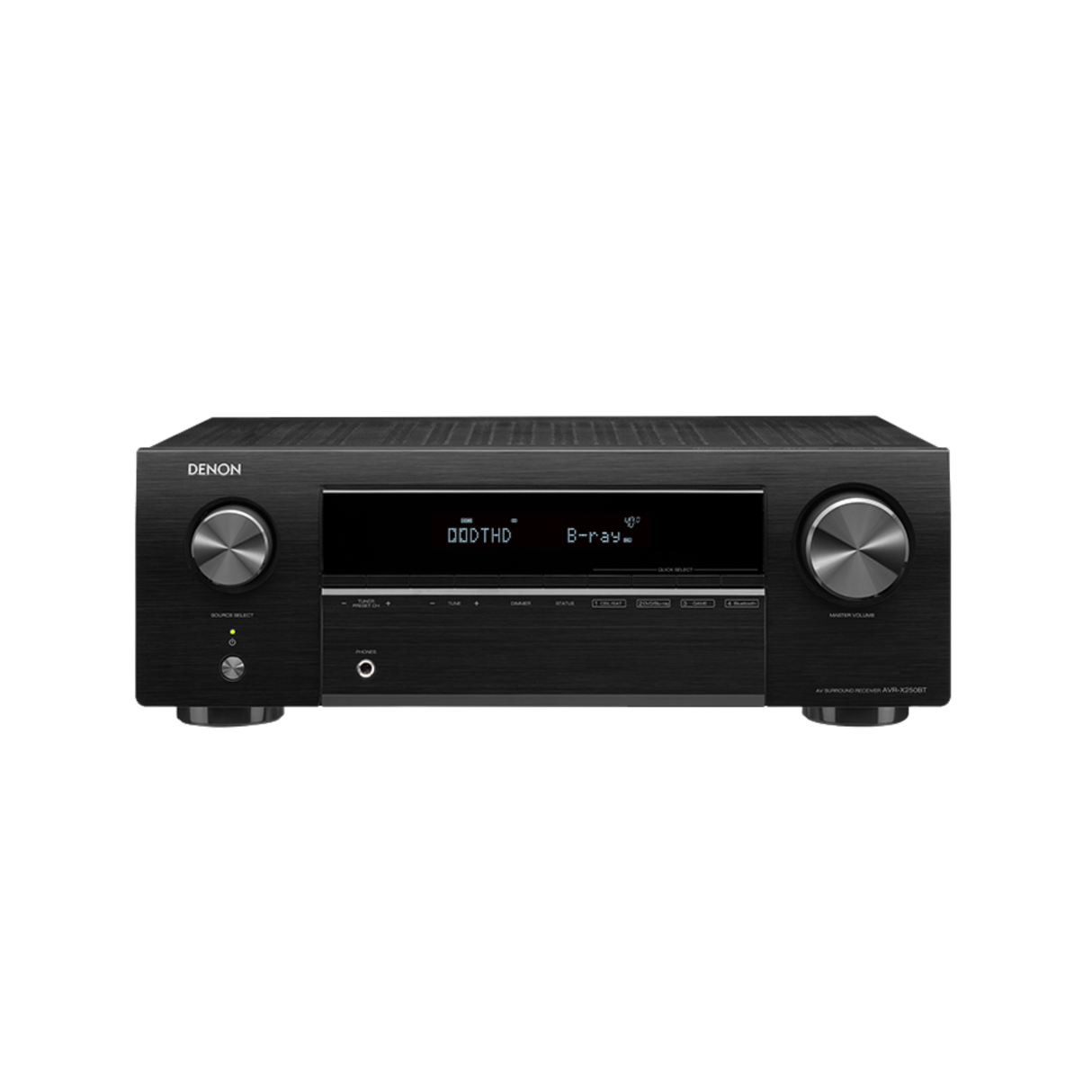 Denon AVR-X250BT 5.1 AV Receiver + Pure Acoustics HT-800 5.1 - Satellites Speaker Package (Bundle package)