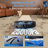 Ecovacs Deebot T30e Omni - 2 in 1 Robot Vacuum Cleaner & Mop, 25000 Pa Suction, Self-Empty & Self Wash Omni-Station, ZeroTangle 3.0, Hot Air-Drying, Auto-Lift Mop, 300 Min Runtime