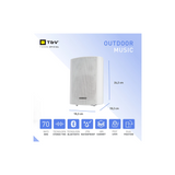Thonet & Vander Fleck 7 - Active Indoor/Outdoor Waterproof Bluetooth Enabled On-Wall Speaker  (Pair) (White)