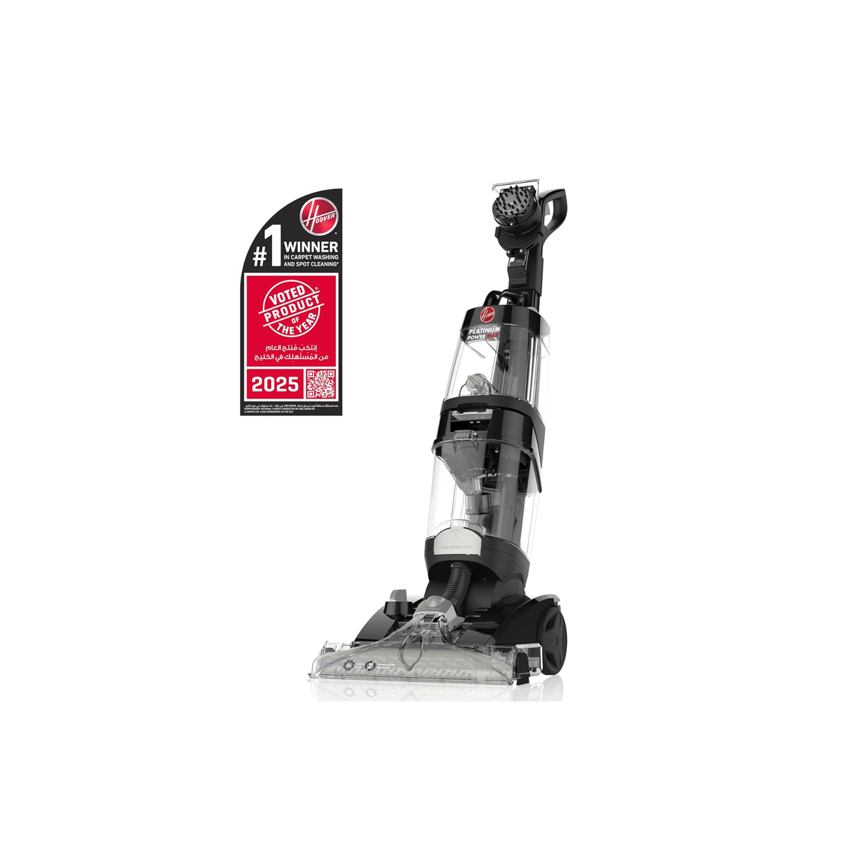 Hoover Platinum Power Max - Carpet Washer & Hard Floor Vacuum Cleaner for Home & Office, 360° Counter-Rotating XL Aqua SpinScrub™ Brush Technology, Auto Solution Mixing with Quick Drying