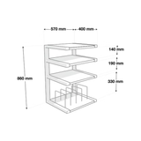 Norstone Esse Hifi Vinyl AV Rack (Red)