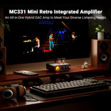 Fosi Audio MC331 Tube Integrated Amplifier with DAC, 2 Channel Home Audio Stereo Power Amp