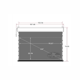 Vividstorm Long Throw Obsidian Slimline Ambient Light Rejection 100 Inches Motorised Tab Tension Screen