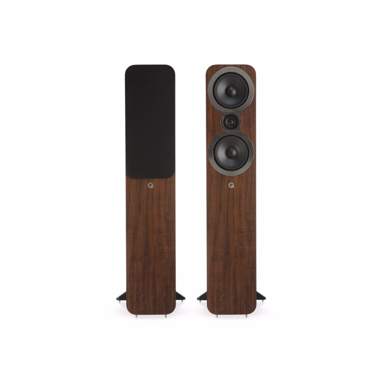 Marantz PM6007 Stereo Amplifier (Black) + Q Acoustics 3050i Floor Standing Speaker (Walnut) (Pair) (Stereo Bundle Package)