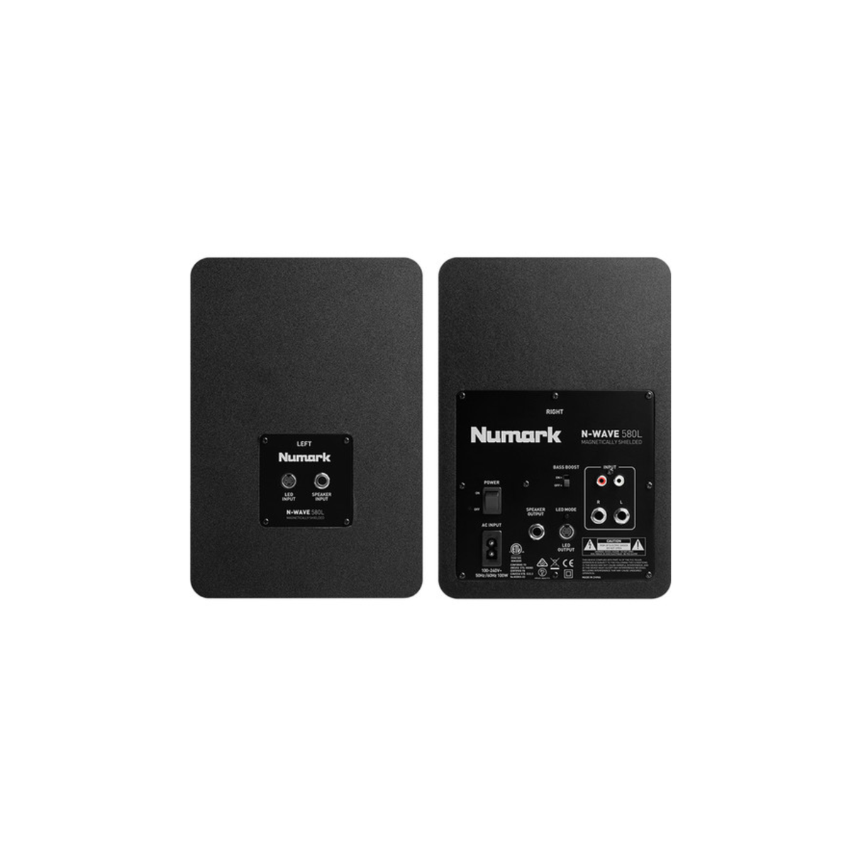 Numark N-Wave 580L - 40 Watts 5.25'' Powered Desktop Studio Monitor Speaker with LED Illumination (Pair)